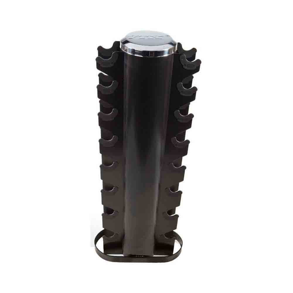 VTX_by_Troy_3lb_to_25lb_8_Sided_Rubber_Encased_Dumbbell_Set_with_Vertical_Rack-3